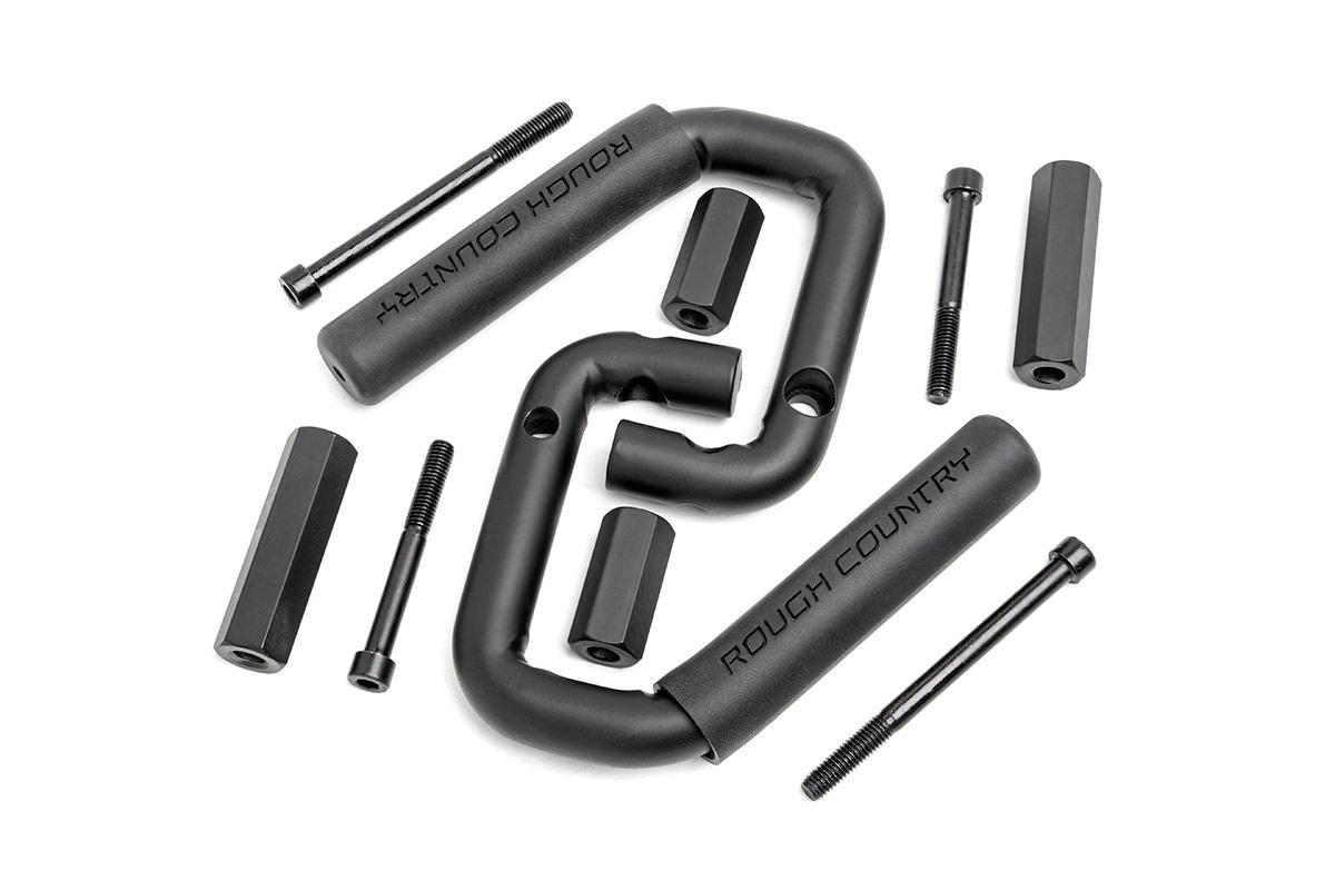 パーツ rough country solid steel grab handles Amazon.com: Rough Country Front Black Steel Grab Handles for 07-18